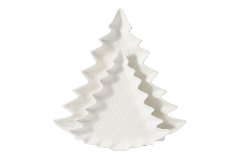 & Co Embossed Porcelain Tree Serving Plates, 2-pk H1U5