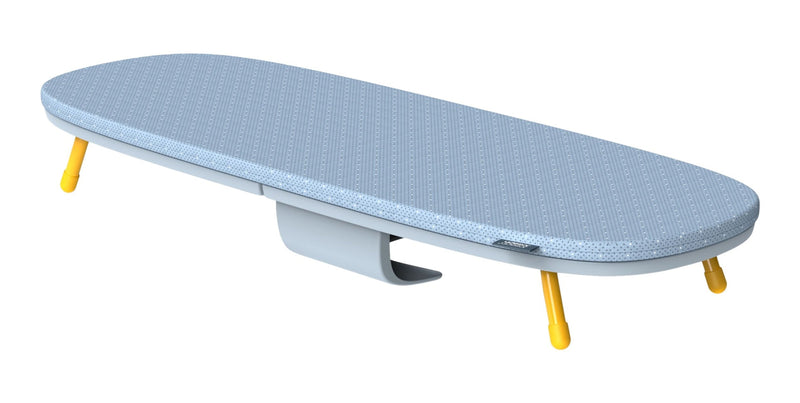 & Folding Table-Top Pocket Ironing Board, Compact & Collapsible, Grey P0K1