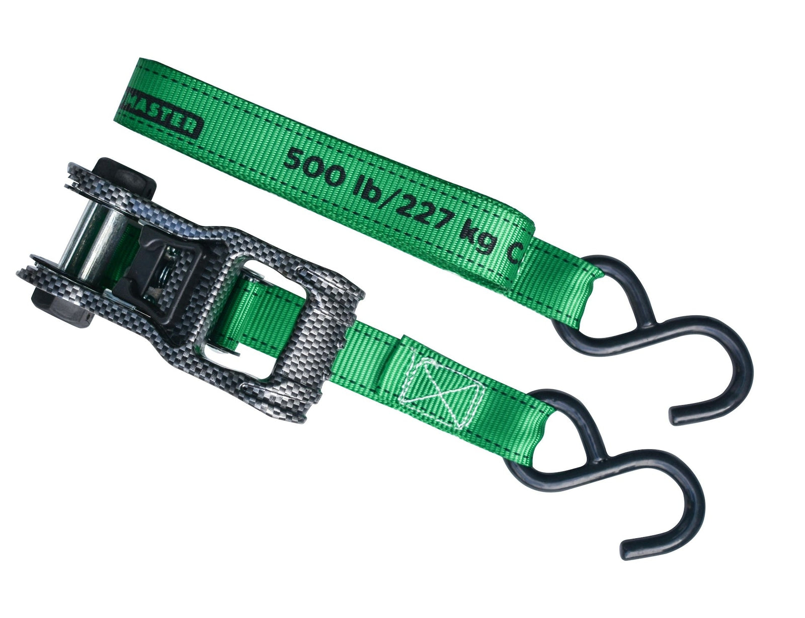 1,500-lb Carbon Ratchet Tie Downs, Weatherproof, 1-in x 14-ft, 4-pk, Green L2W7 - product image 5