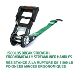 1,500-lb Ratchet Tie-Down Straps, with Padded Handle, 1-in x 14-ft, (2.5 cm x 4.3 m), 4-pk L5P5 - product image 7