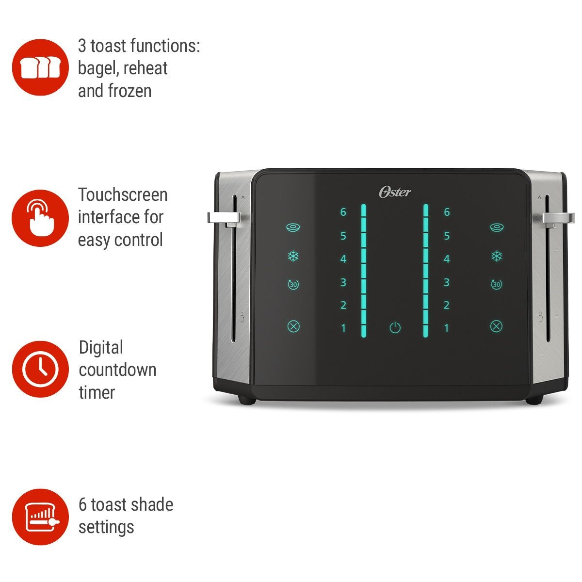 4-Slice Touchscreen Toaster with Easy Touch Technology K8Y7 - product image 4